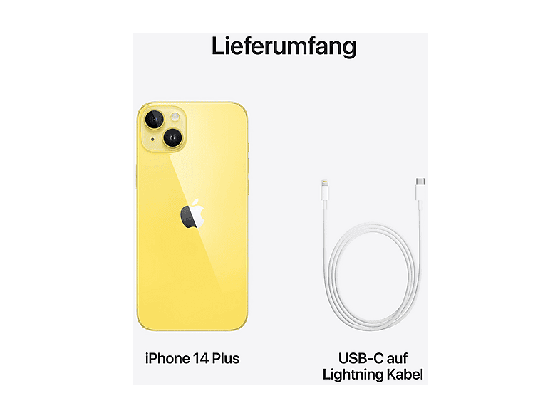 APPLE IPHONE 14 PLUS 128GB YELLOW 128 GB Gelb Dual SIM | MediaMarkt