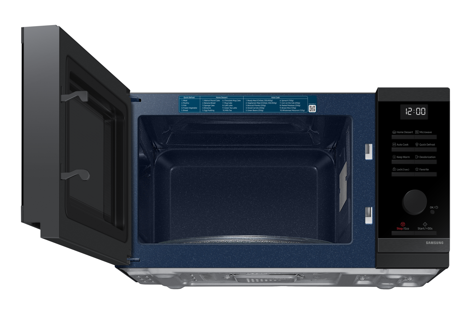 MICROONDE SAMSUNG MS23DG4504AGE1, capacità 23 l, potenza microonde max 800 W, 6 livelli di potenza, Nero