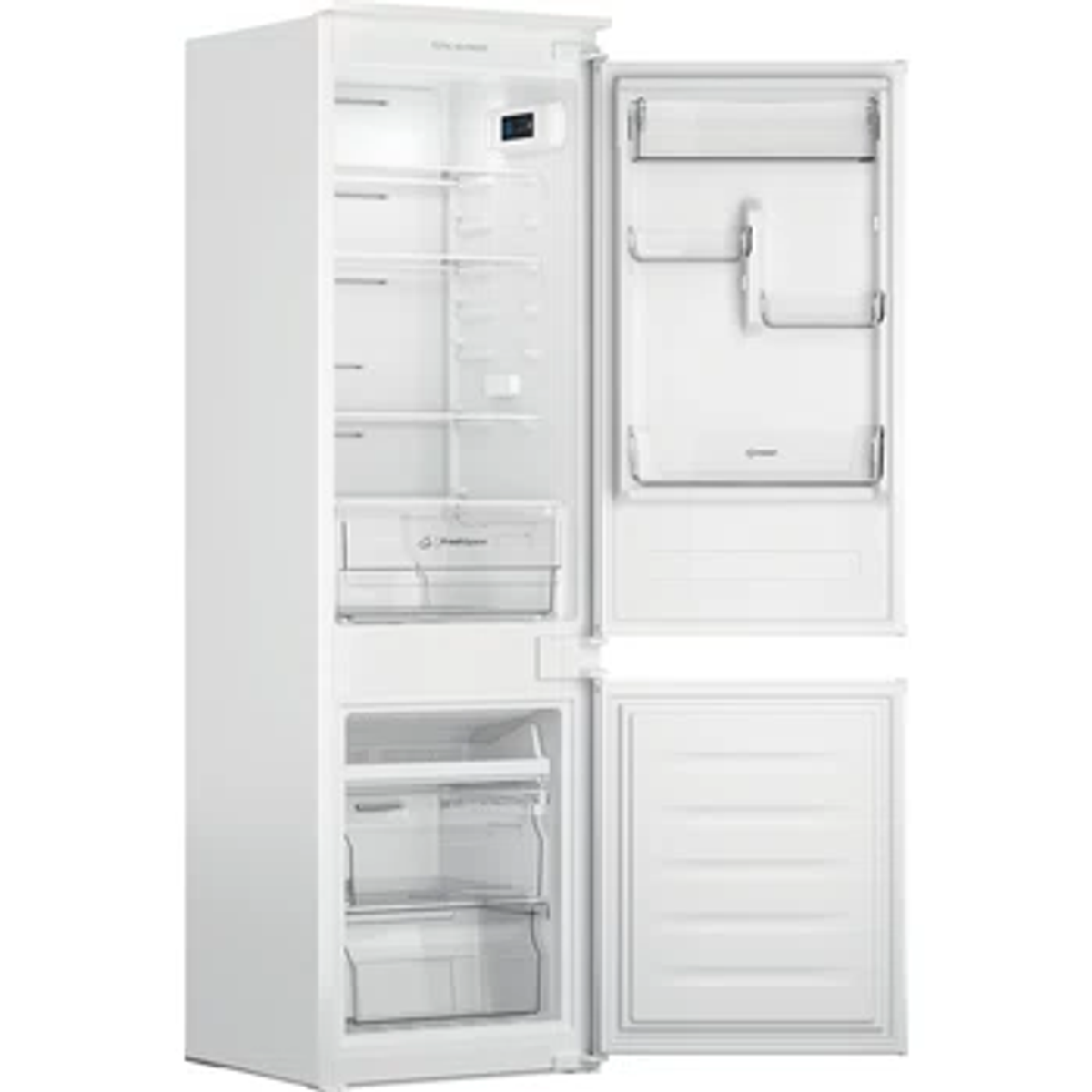 Frigorífico combi - INDESIT INC18 T112, No Frost, No Frost, Altura 177 cm, Capacidad 250 l, Blanco