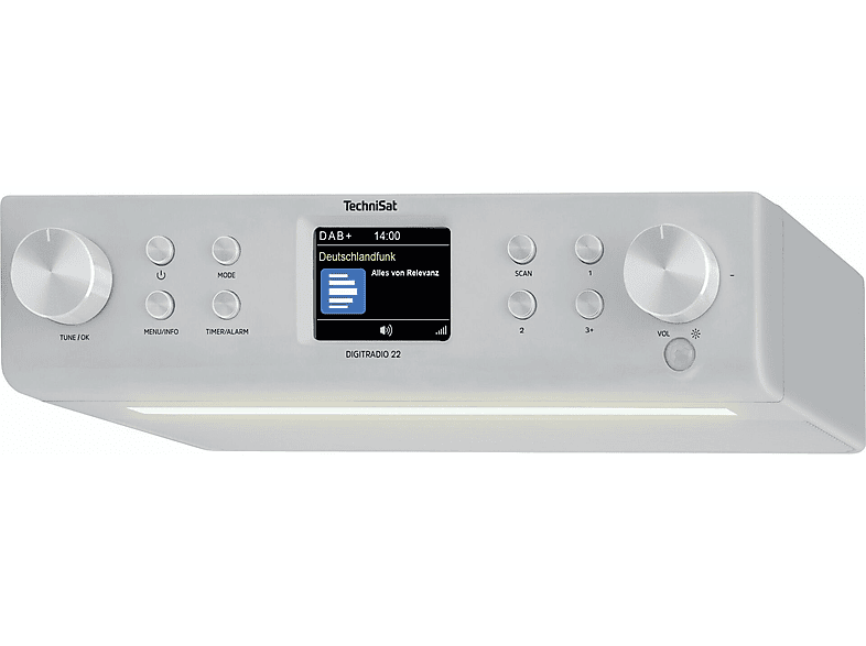 Radio Digitale TechniSat DIGITRADIO 317 - DAB+ E FM, Bluetooth 5.3, Sveglia, Timer Spegnimento, Display A Colori Da 2,4 Pollici, Bianco