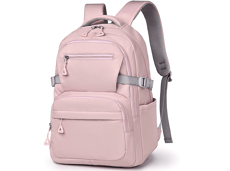 LUOEM Klarer Herz-Rucksack Aus PU-Leder Für Mädchen – Süße Transparente Schultasche In Rosa