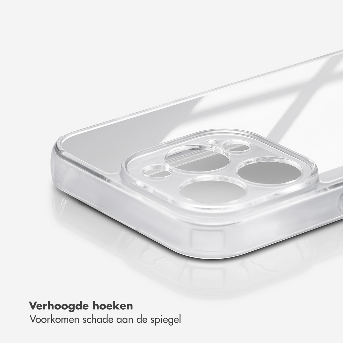 Een telefoonhoesje, de hoek van een telefoonhoesje, close-up.