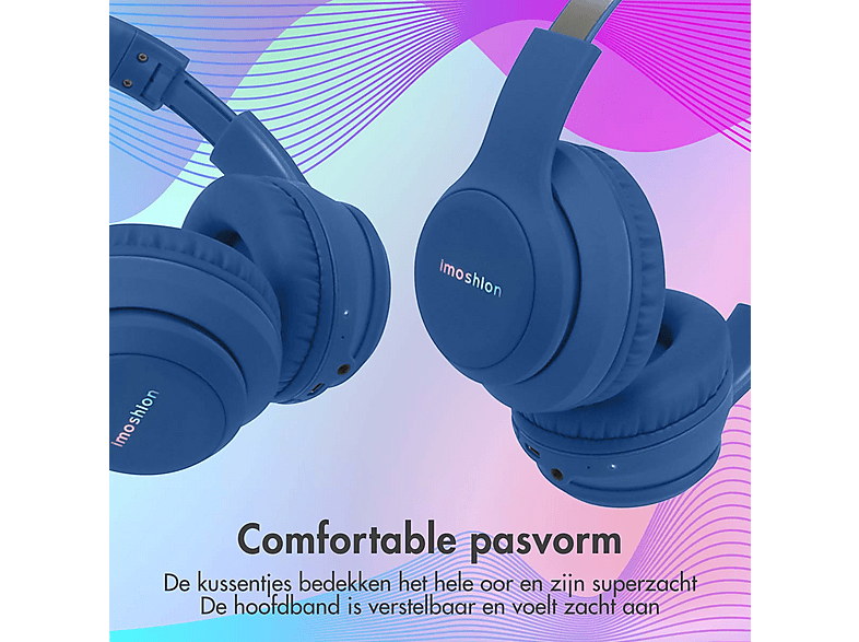KONNAO USB-C Kinderhoofdtelefoon Met LED-verlichting – Veilige Volumelimiet 85/94dB, Opvouwbaar, Met Microfoon, Perfect Voor School En Tablet