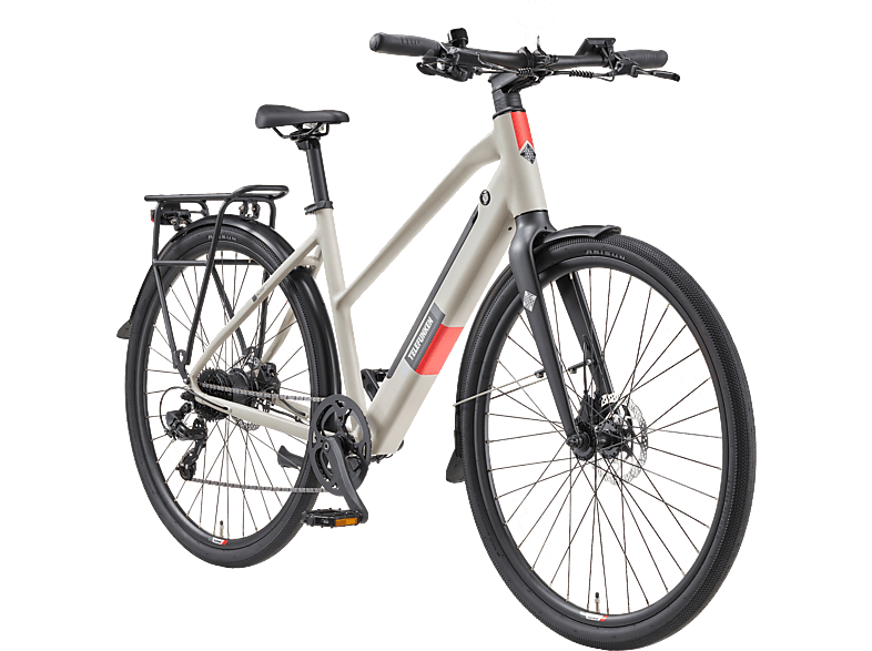 TELEFUNKEN Urban UH210 Damen Citybike (Laufradgröße: 28 Zoll, Damen-Rad, 11,6 Wh, Grau)
