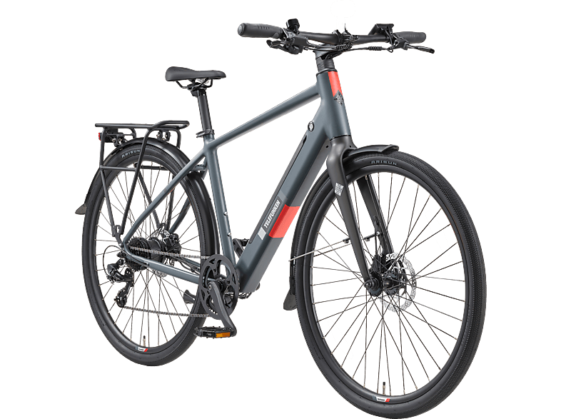 TELEFUNKEN Urban UH210 Herren Citybike (Laufradgröße: 28 Zoll, Herren-Rad, 11,6 Wh, Grau)