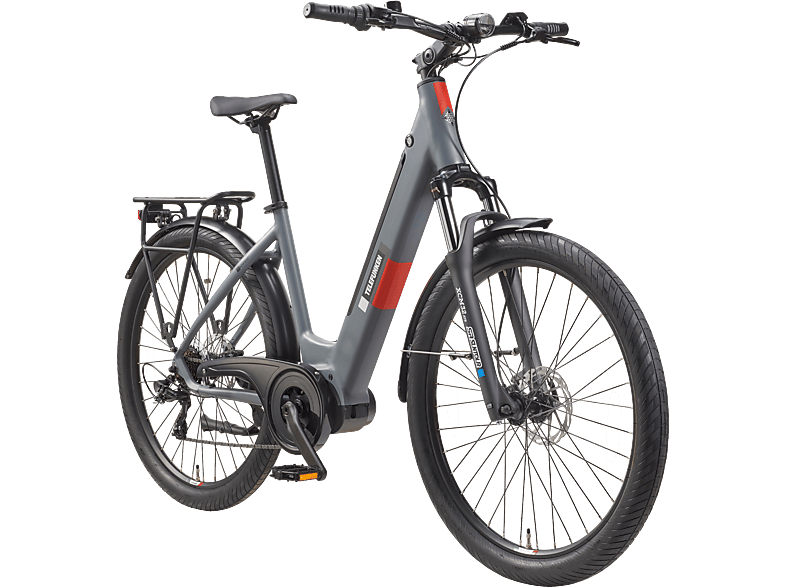 TELEFUNKEN SUV500 Trekkingrad (Laufradgröße: 27,5 Zoll, Unisex-Rad, 13 Wh, Grau)