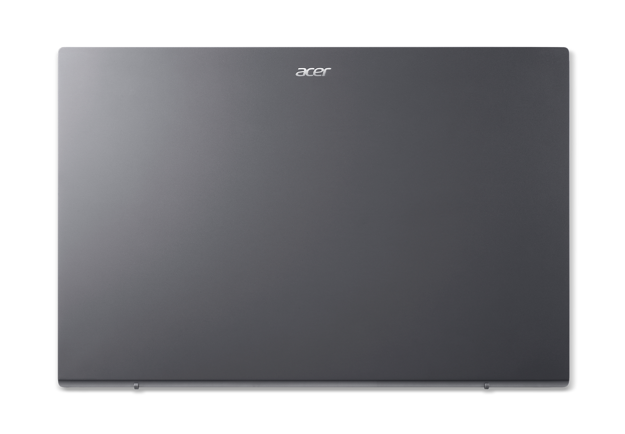 Un coperchio grigio per laptop con il logo Acer.