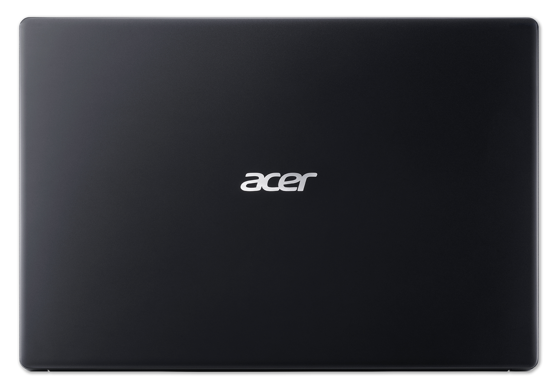 Laptop nero, chiuso, con il logo Acer in argento sul coperchio, su sfondo bianco.