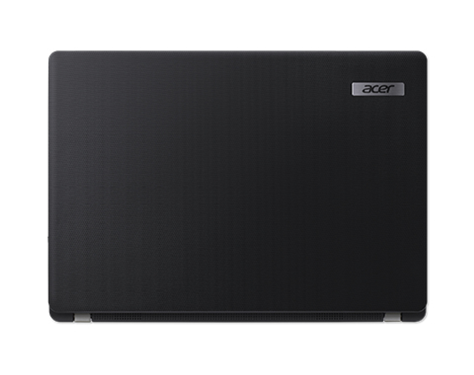 Laptop nero, vista dall'alto. Logo Acer in alto a destra.