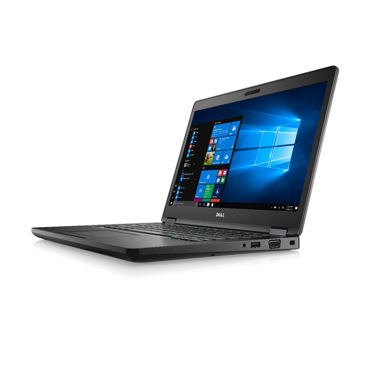 Laptop argento, aperto, che mostra la tastiera e le porte, con il logo HP visibile.