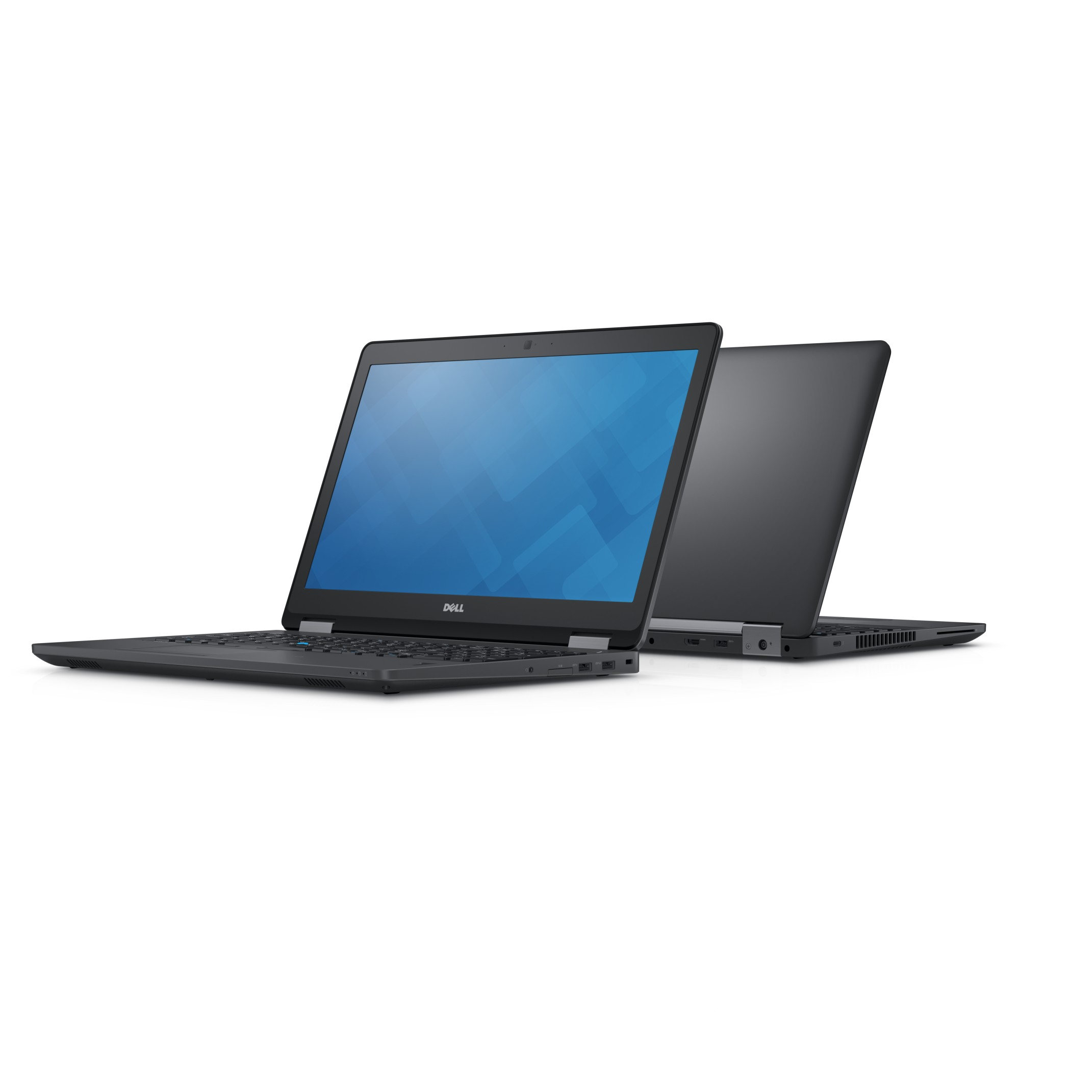 Laptop neri, uno aperto, l'altro chiuso. Logo Dell visibile.