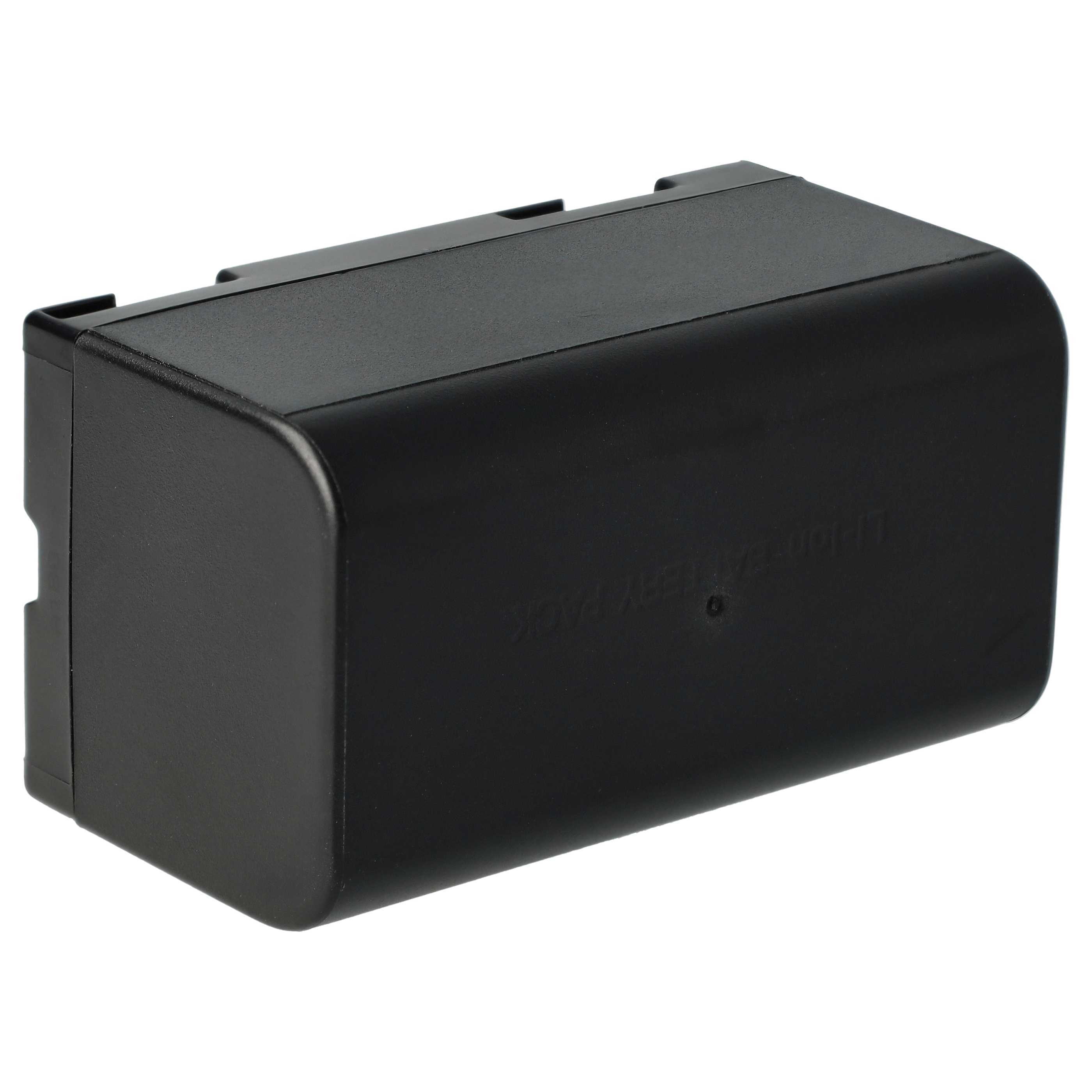 Ein schwarzes, rechteckiges Akkupack mit dem Aufdruck 'Li-ion BATTERY PACK' auf der Seite, schräge Ansicht.