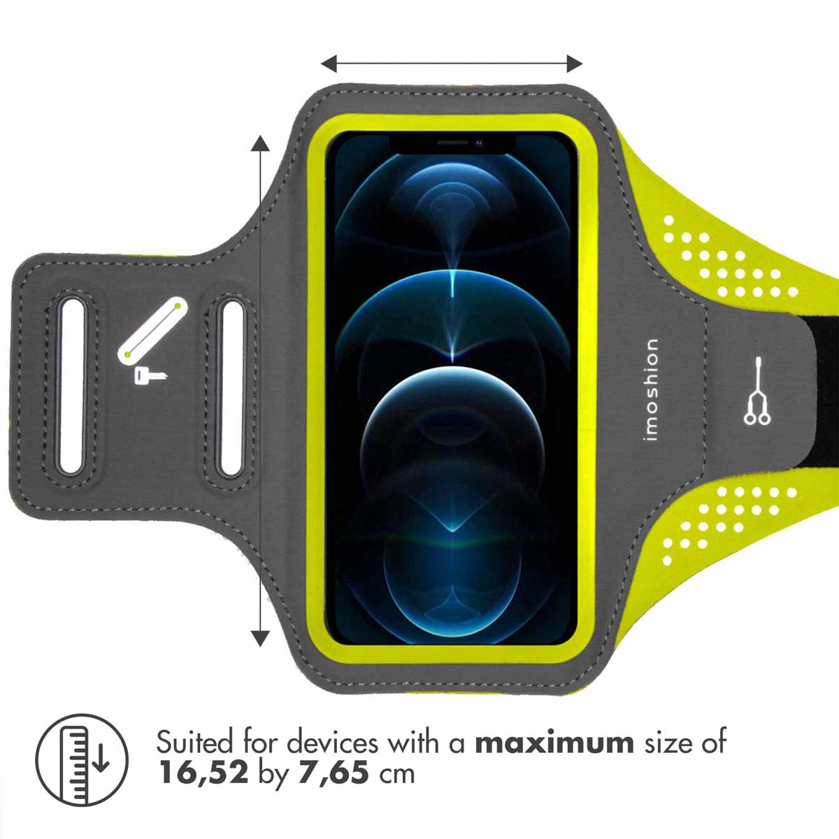 IMOSHION Telefoonhouder hardlopen - Geschikt voor Maat XL - Groen - Sports armband
