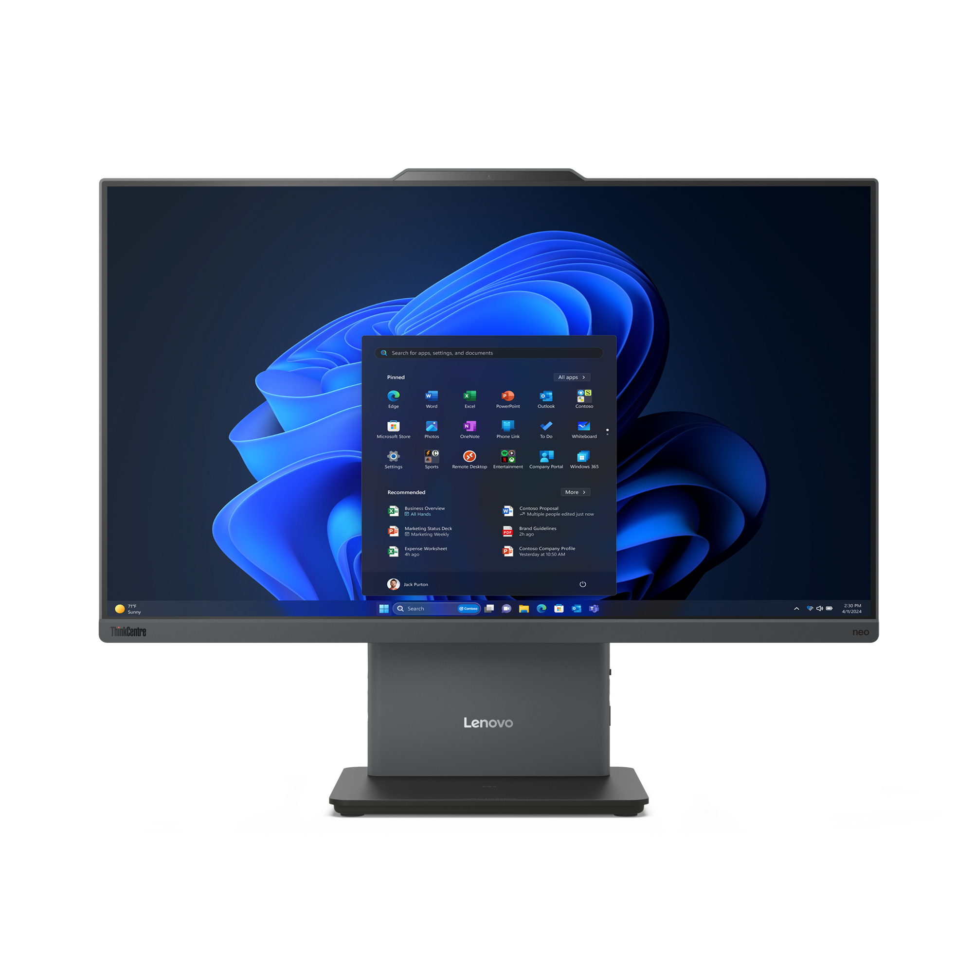 LENOVO ThinkCentre Neo 50A Intel Core i5-13420H 8 GB 512 GB 23,8 inç İşletim Sistemi Bulunmuyor All In One Bilgisayar Gri