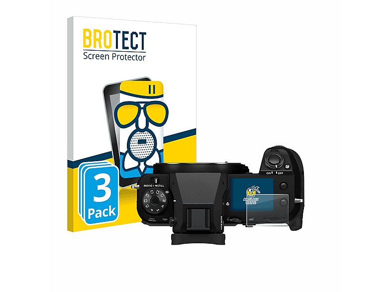 BROTECT AirGlass Schutzglas Für Fujifilm GFX100S II (Schulterdisplay) – 3er Pack, 9H Härte, Anti-Fingerprint, Made In Germany