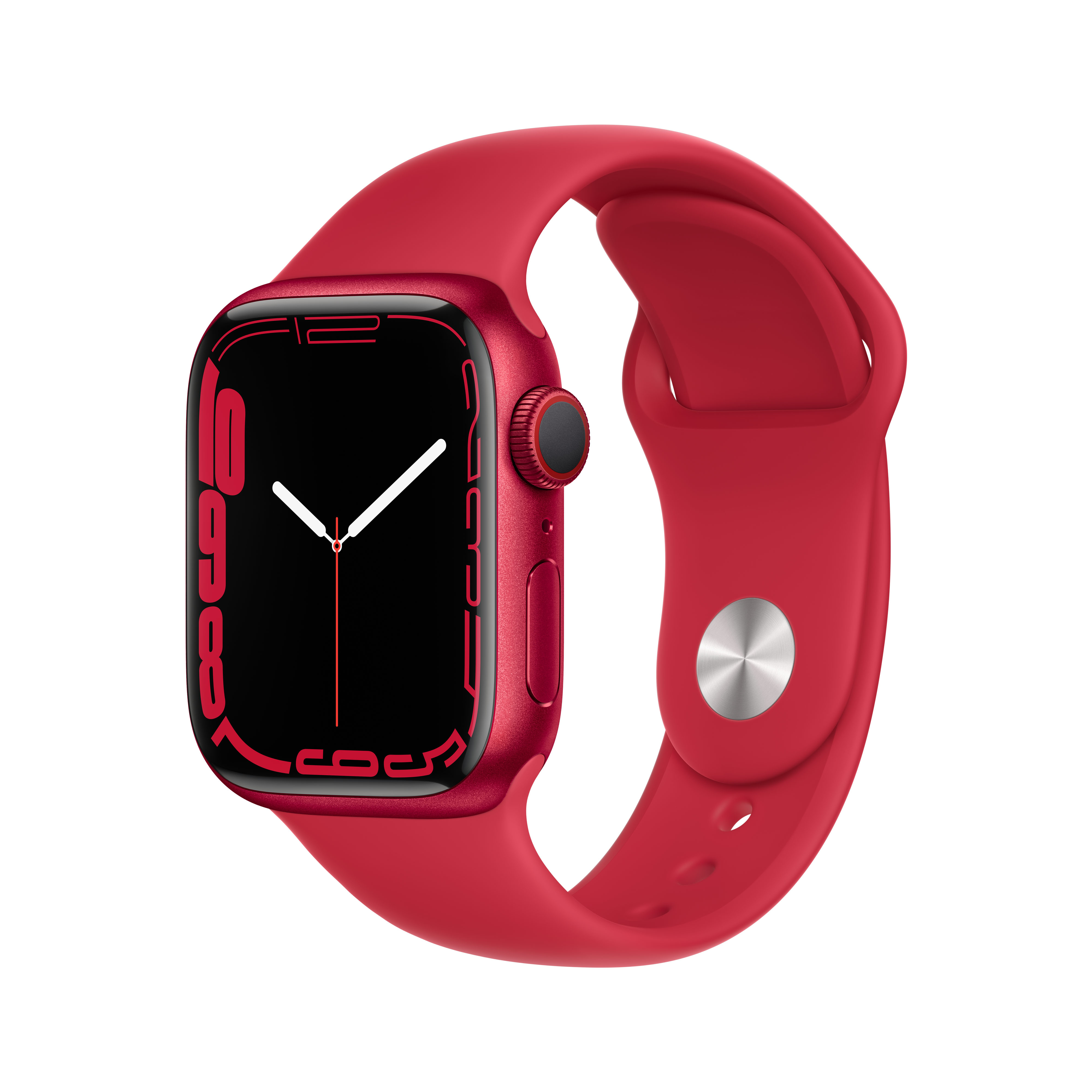 APPLE S7 GPS+CEL 41 RED ALU RED SPO Smartwatch Aluminium Fluorelastomer, 130 - 200 mm, Armband: Rot, Gehäuse: Rot
