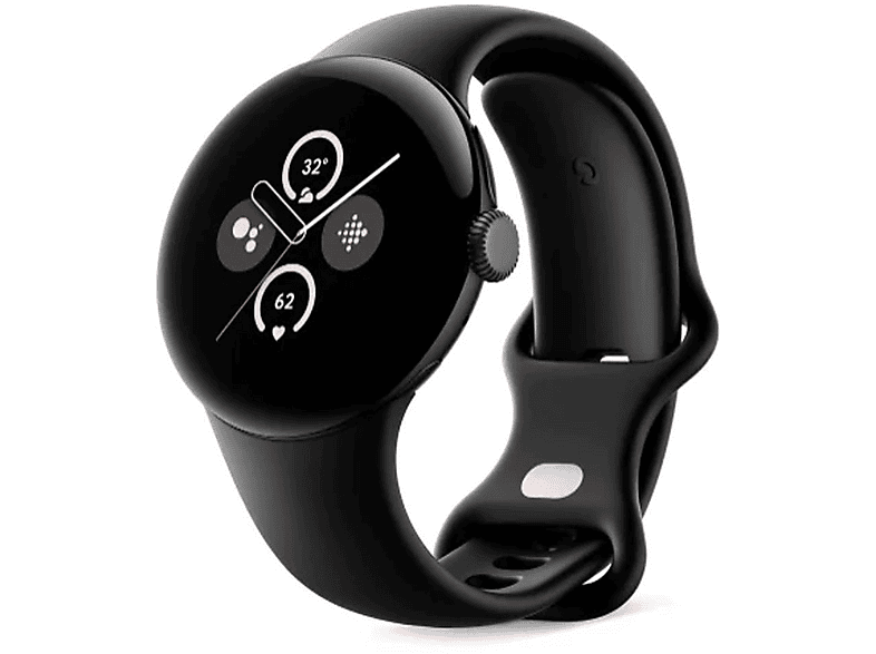 GOOGLE Pixel Watch 2 Smartwatch Aluminium Fluor-Elastomer, S/L, Schwarz