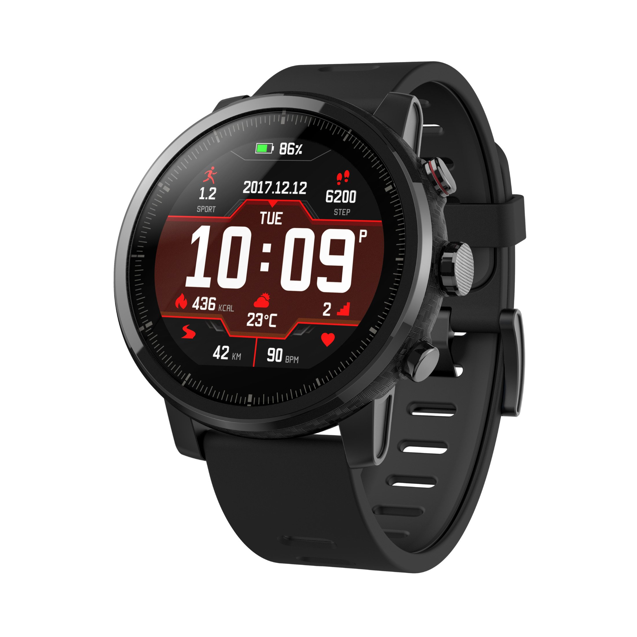 AMAZFIT Stratos Smartwatch Polykarbonat Silikon 195 mm Black