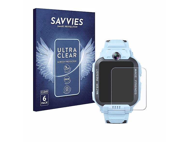 SAVVIES 6x klare Schutzfolie (für Imoo Watch Phone Z7)