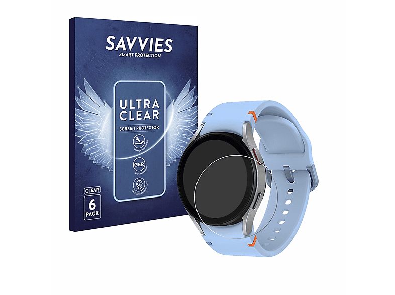SAVVIES 6x klare Schutzfolie (für Samsung Galaxy  Watch FE)