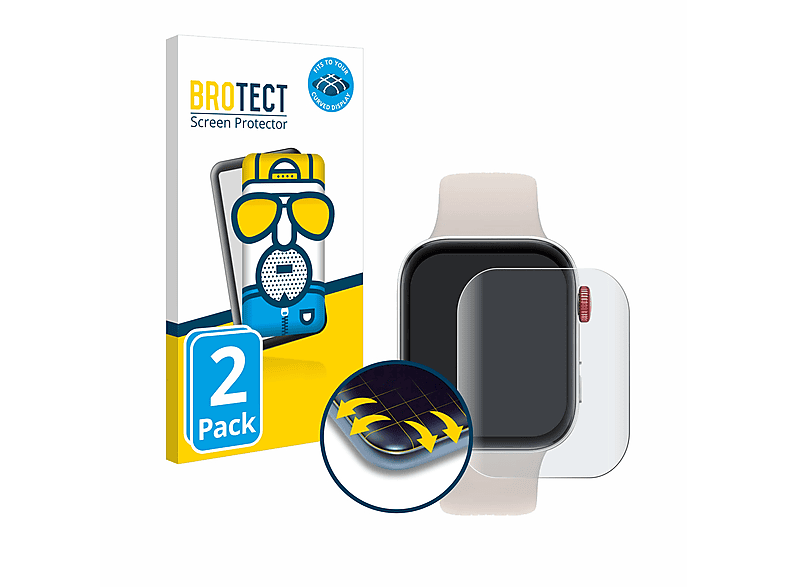 BROTECT 2x Flex matt Fullscreen 3D Curved Schutzfolie (für Huawei Watch Fit 3)