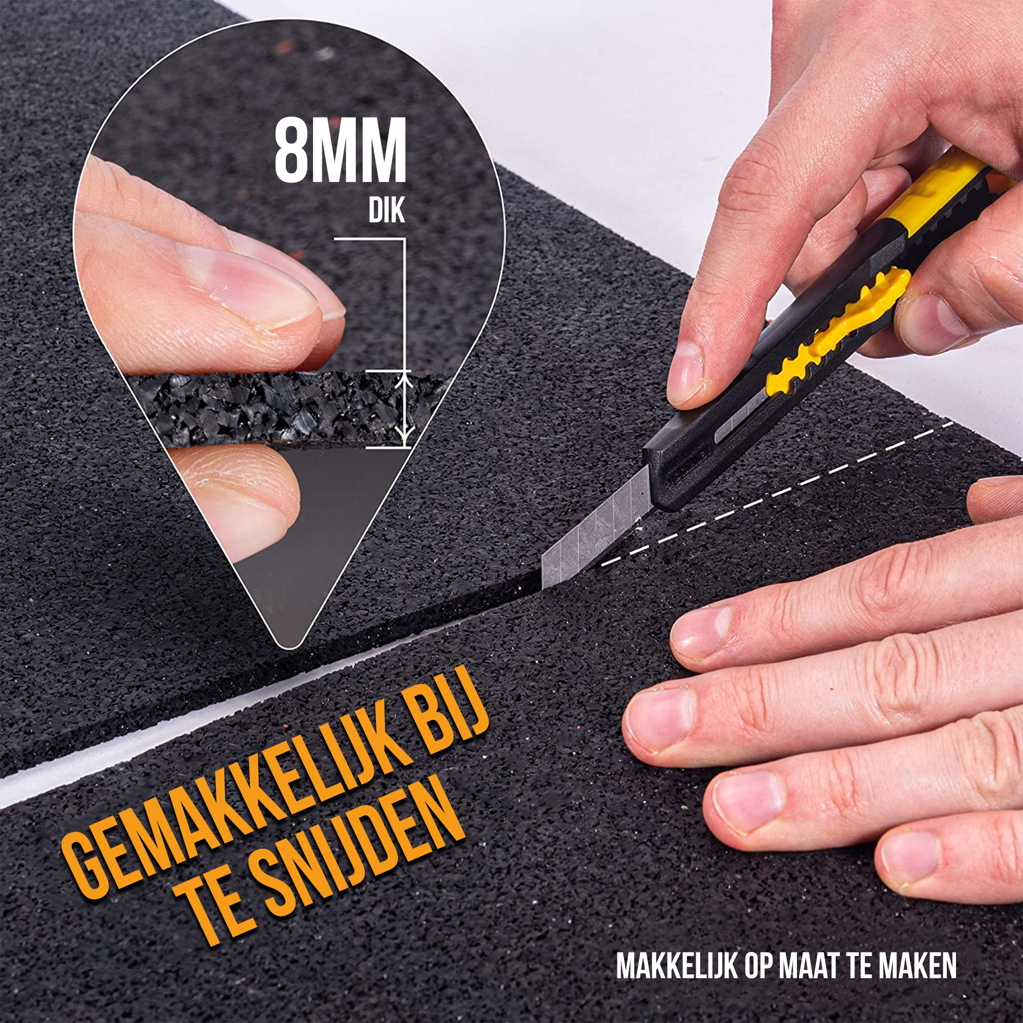 4 Tapis Machine Laver Caoutchouc, Anti-choc, Sèche-linge Stéréo