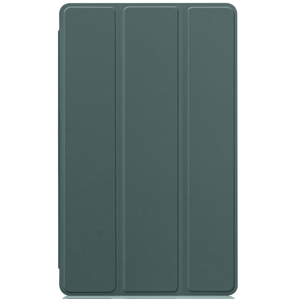 Un étui iPad vert, fermé.