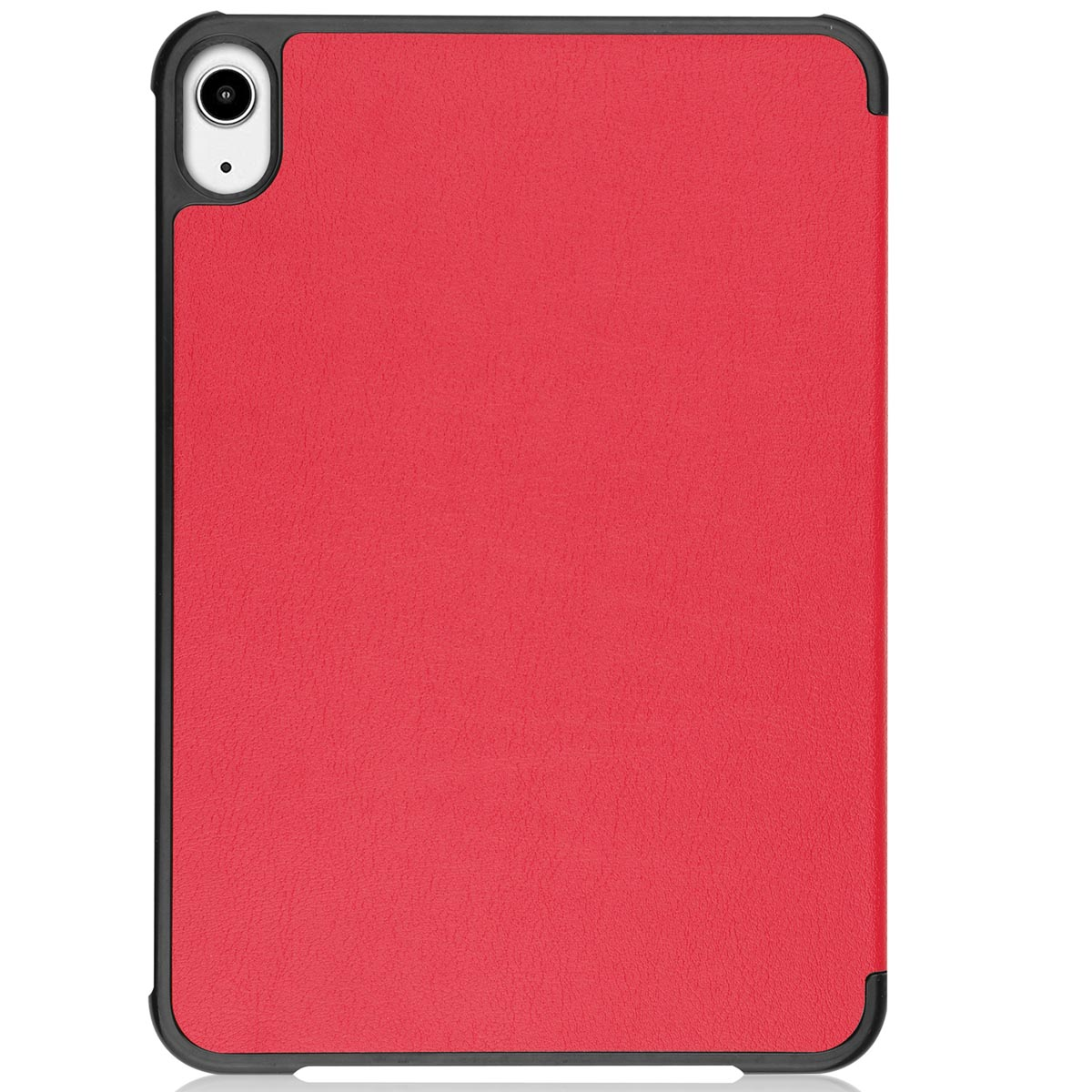 Red tablet case. The back is red and has a black border.