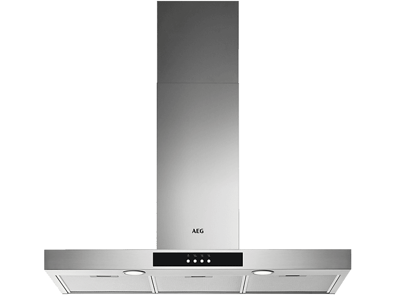 Campana decorativa AEG DBB3951M con 3 velocidades 90 cm 600 m/h inox clase C