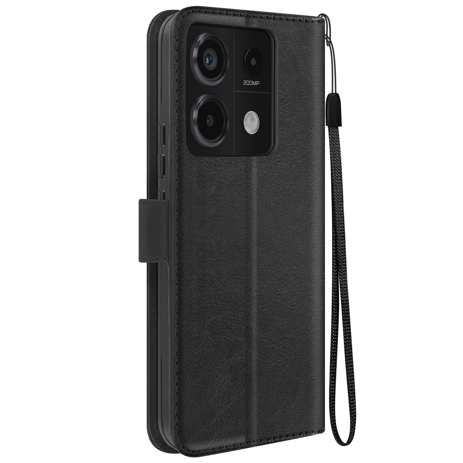 Custodia Portafoglio MOJIA In Pelle PU Per Xiaomi Redmi Note 13 Pro 5G / Poco X6 5G | Cover Con 7 Slot Carte E Cinturino | Marrone - 4