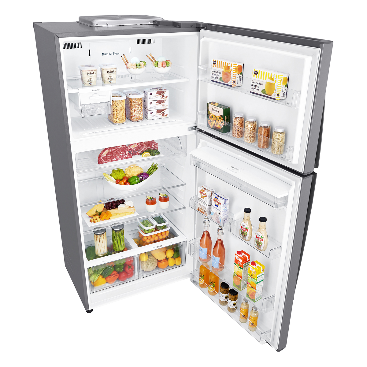 LG GTF916PZPED FRIGORIFERO DOPPIA PORTA, A 184 cm, 1 ripiani, Rumorosità 38 dB(A), Platino, Classe G