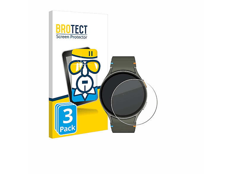 BROTECT 3x 9H klares Schutzglas (für Samsung Galaxy Watch 7 (44 mm))