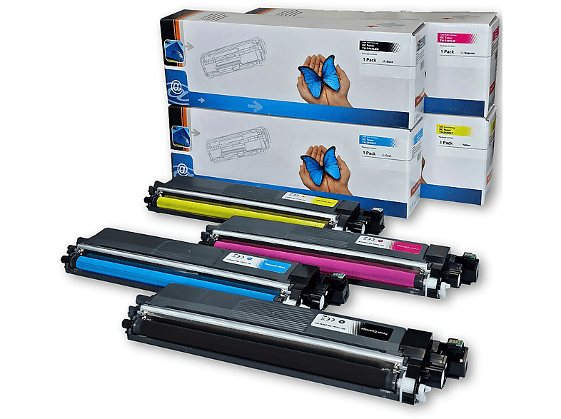 D&C MFC-L-3740CDWEco-4 Toner Patronen Set Multipack 4-Farben (Schwarz ...