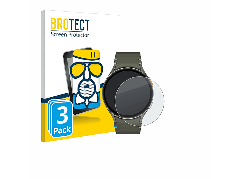 BROTECT 3x Entspiegelungs Schutzglas Panzer Folie Glas matt Schutzfolie (für Samsung Galaxy Watch 7 (44 mm))