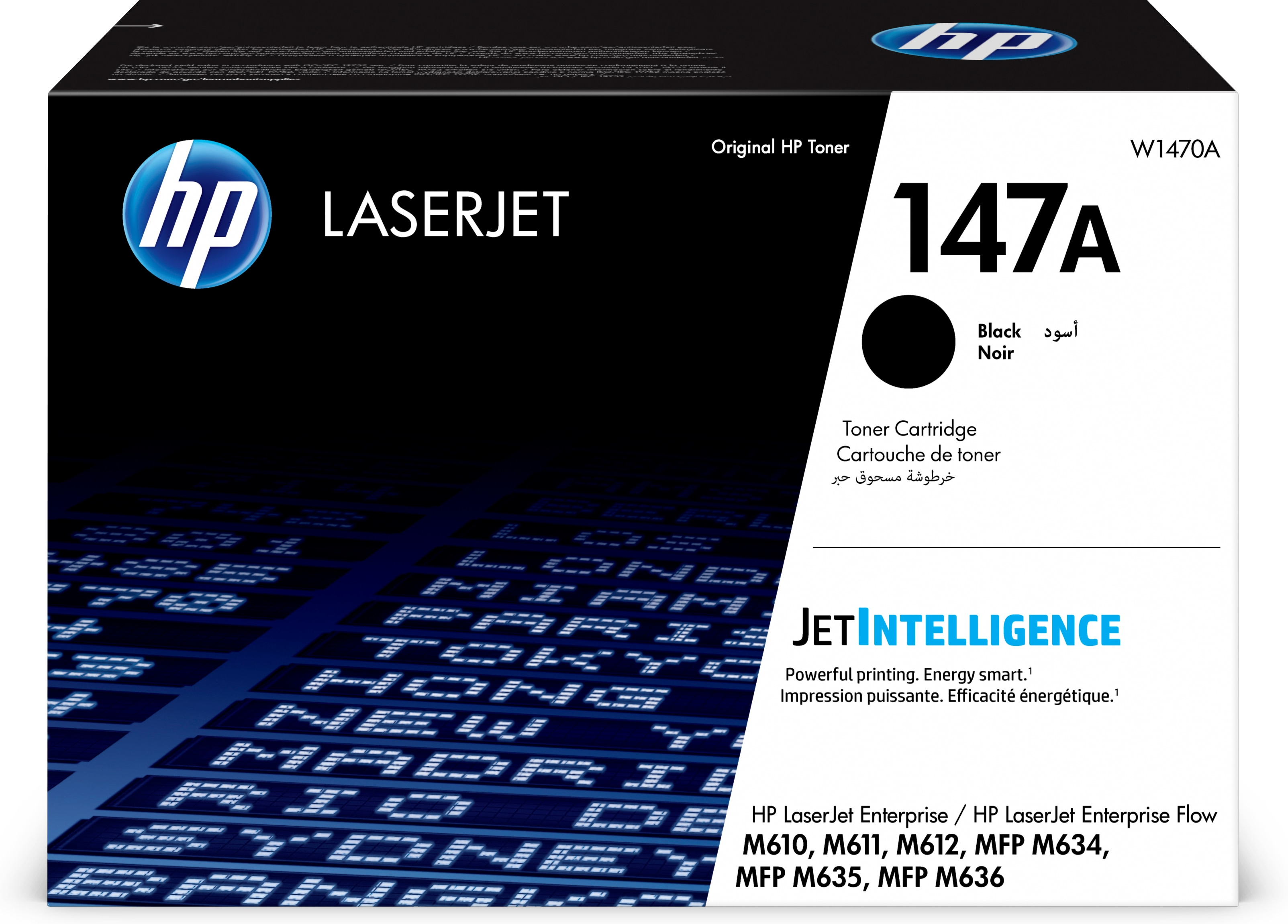 Scatola della cartuccia toner HP LaserJet, con il nome del prodotto, il colore del toner e il logo HP.