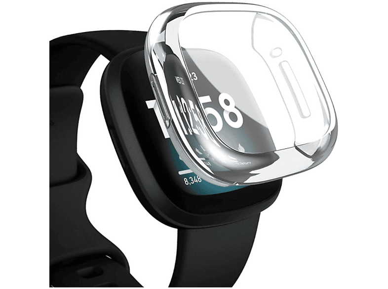 STRAP-IT© Versa 3, Ersatzarmband, Fitbit, Versa 3, Transparent | SATURN