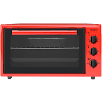 MediaMarkt WIGGO WMO-E456(R) Vrijstaande oven Rood aanbieding