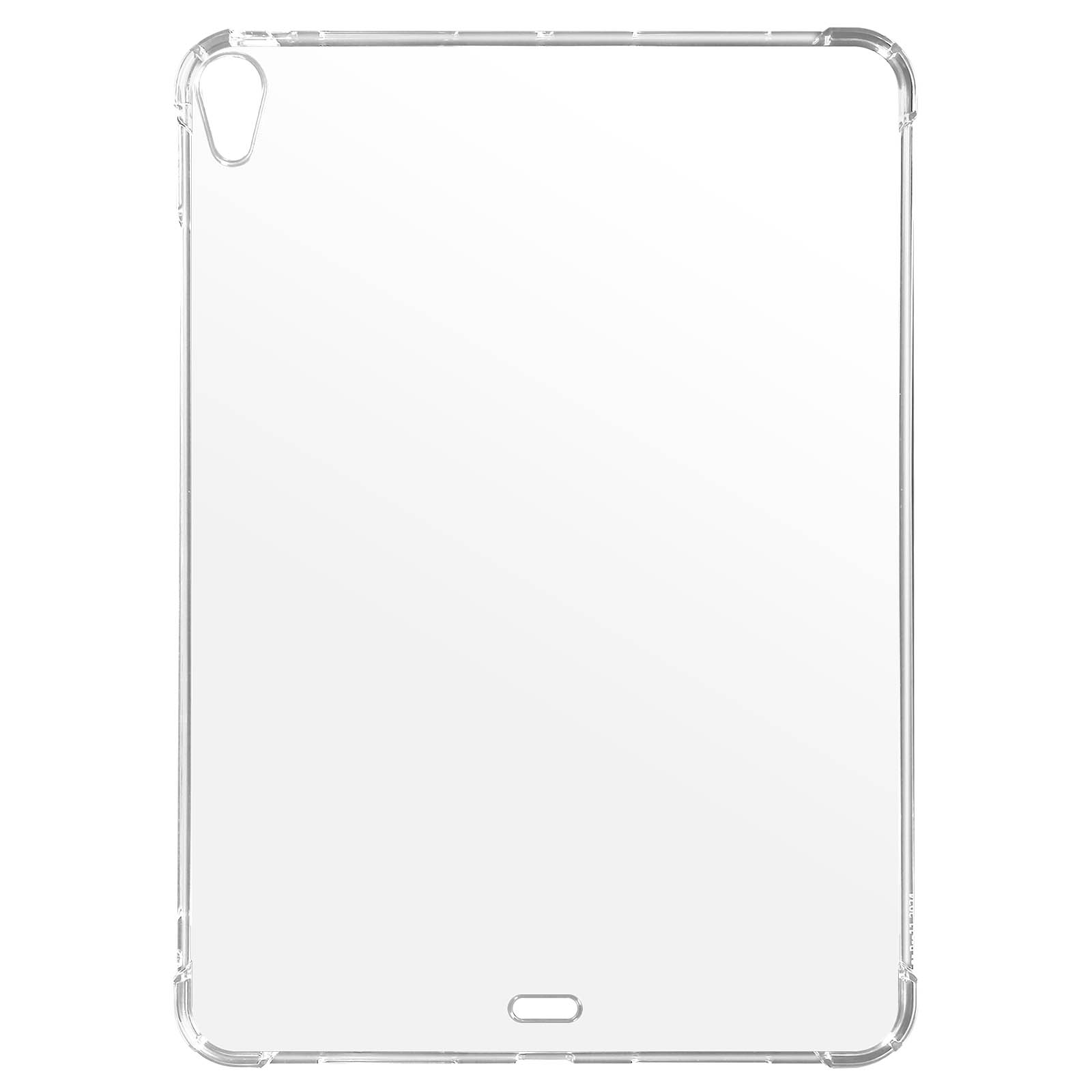 Eine transparente Tablethülle. Sie ist transparent und zeigt die Kontur des Tablets.