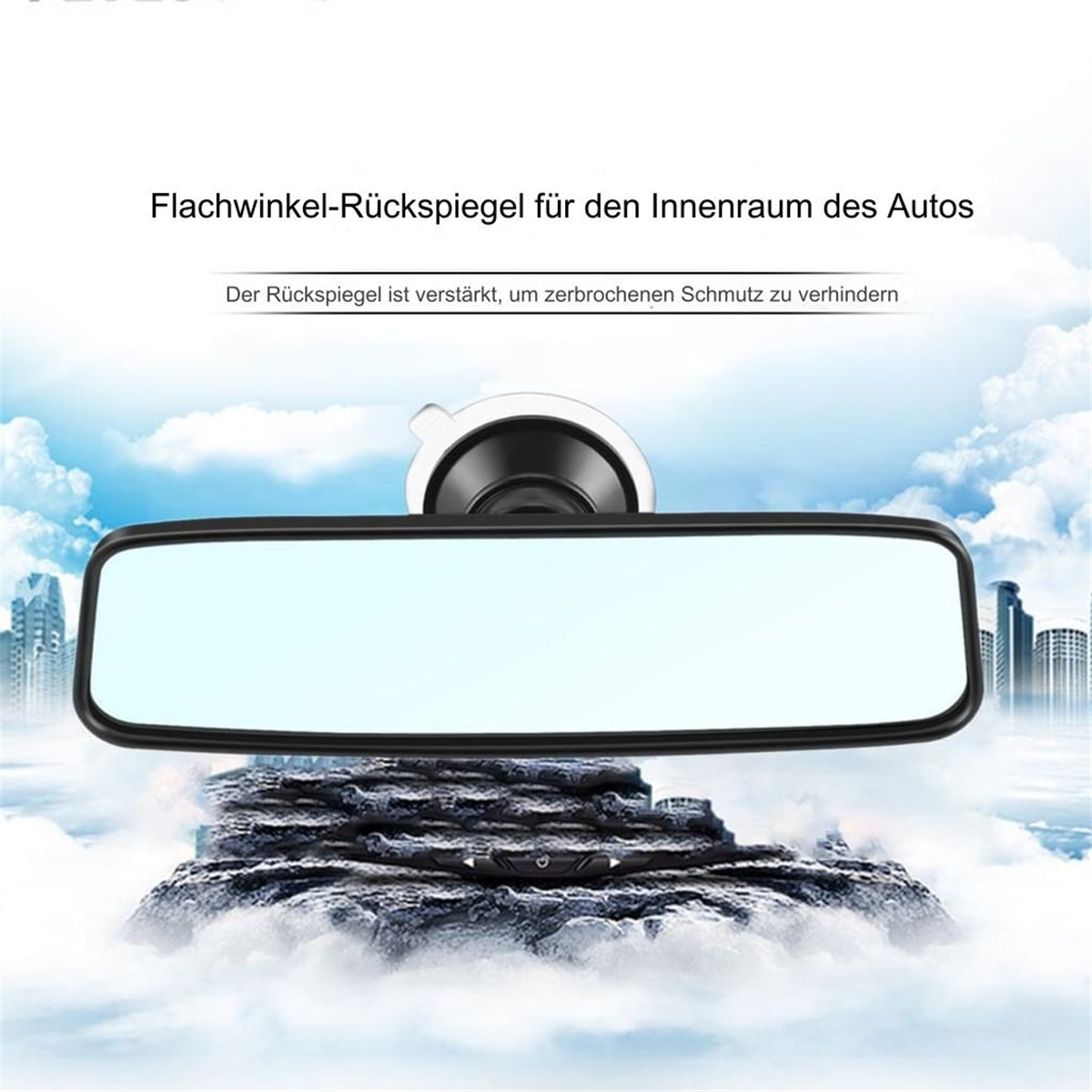 Autos Rückspiegel mit Saugnapf.