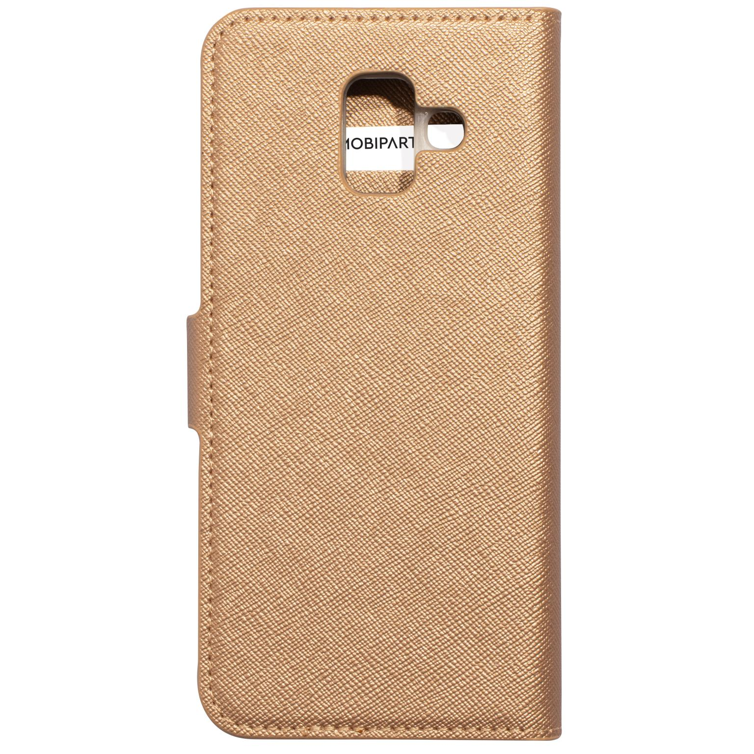 Gouden telefoonhoes, met een textuurpatroon, met een uitsparing voor de camera.