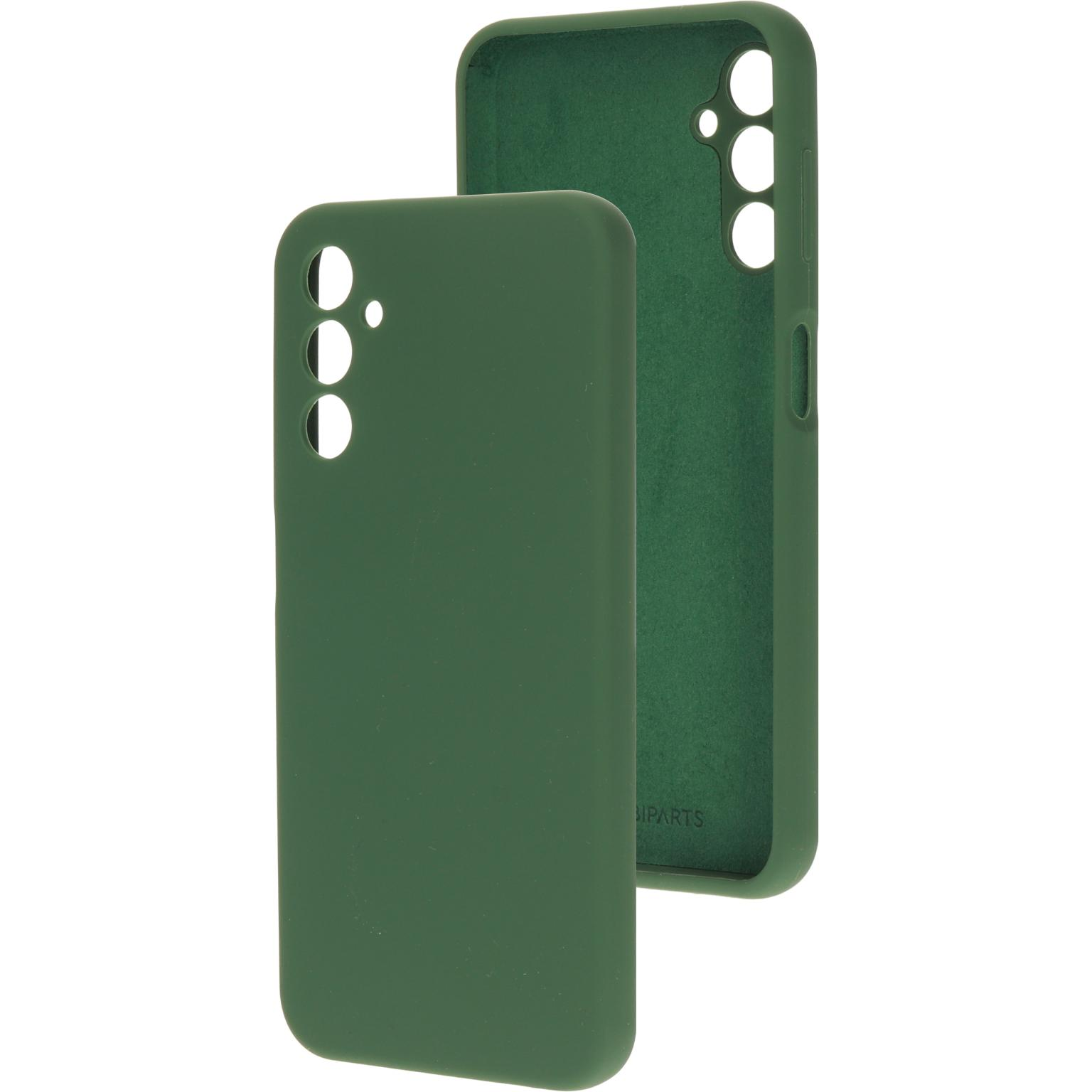 Groene telefoonhoes. De binnenkant van de hoes is groen. De telefoon is niet zichtbaar.