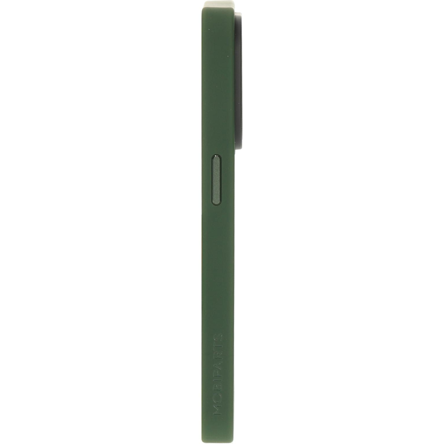 Groene telefoonhoes, zijaanzicht.