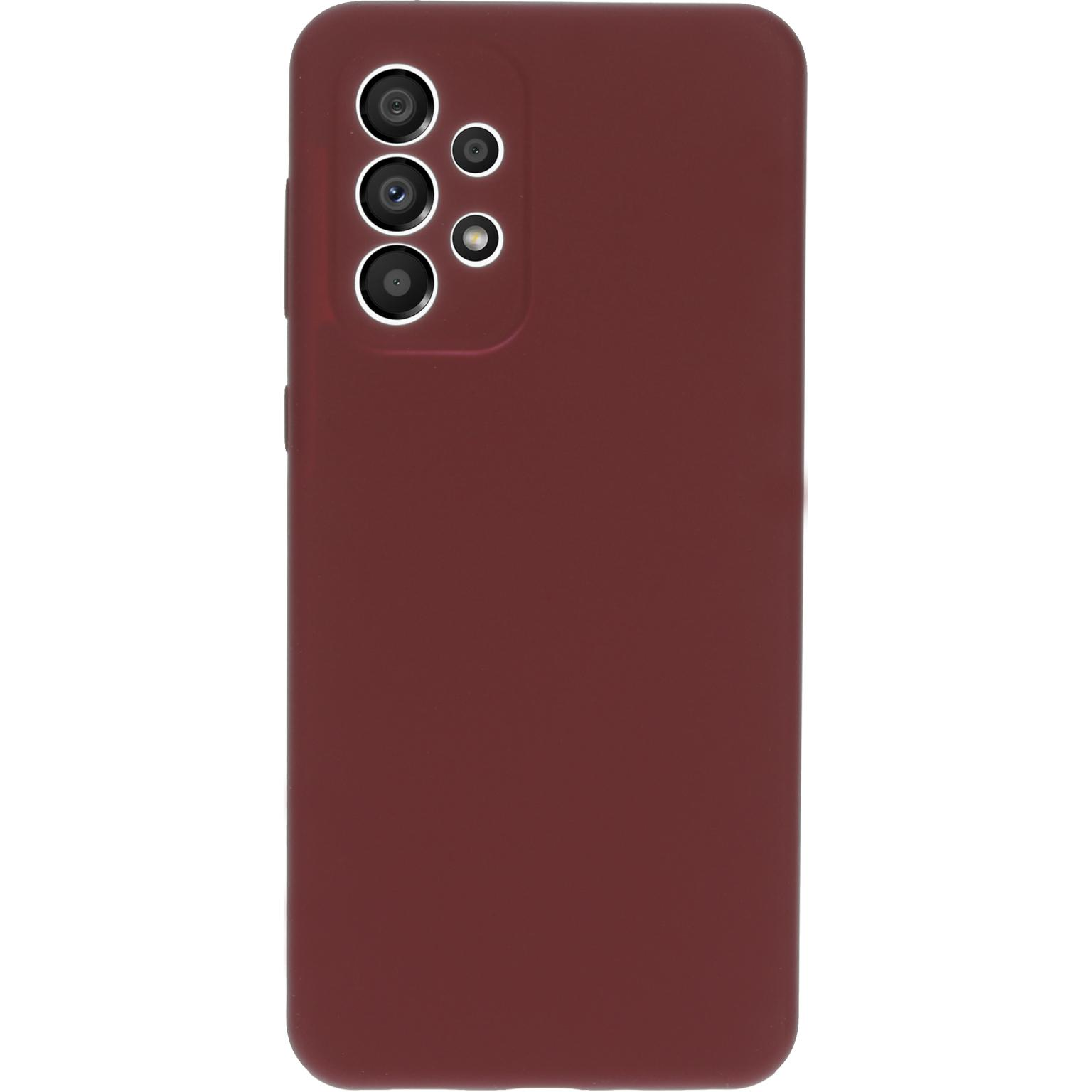 Bordeaux telefoonhoes. Drie cameralenzen zichtbaar.