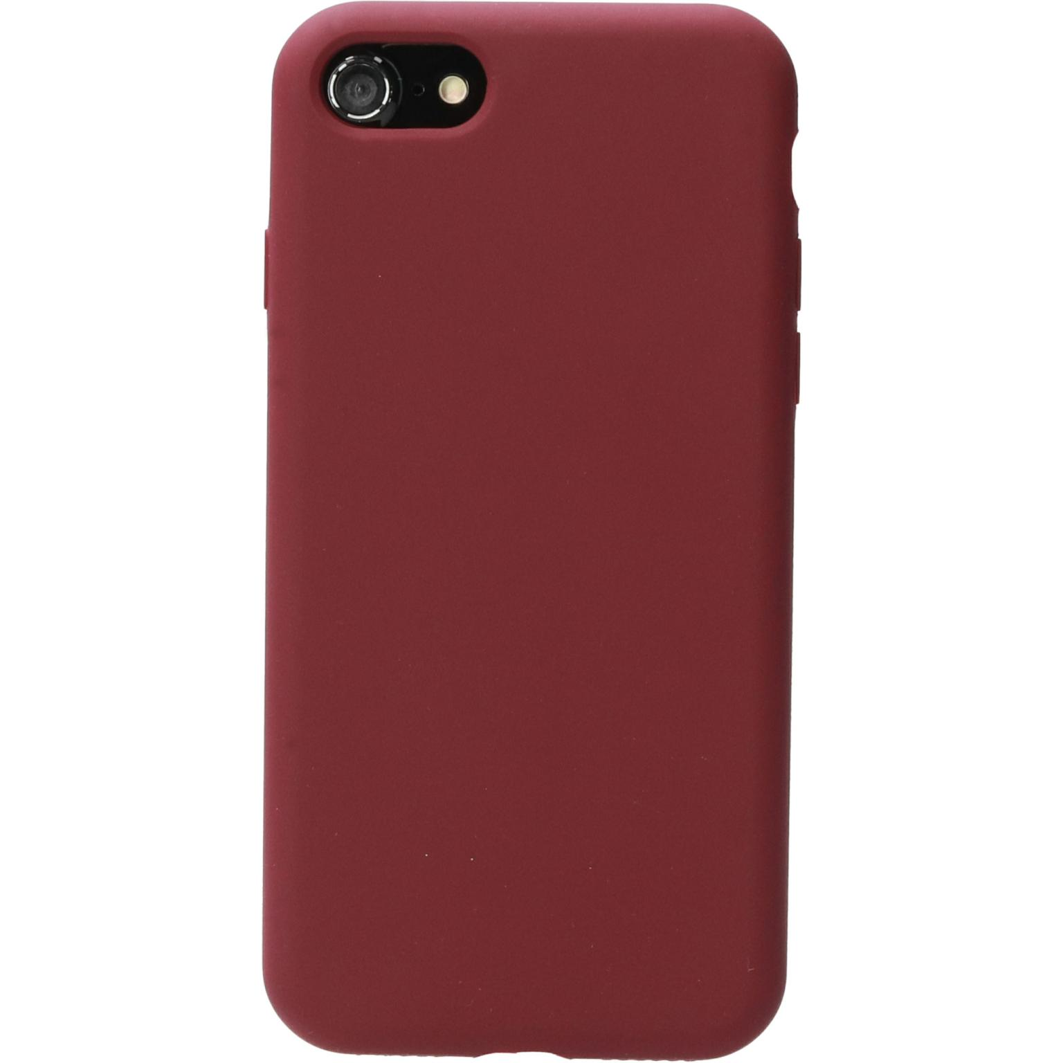 Burgundy phone case with a single camera, set against a white background.