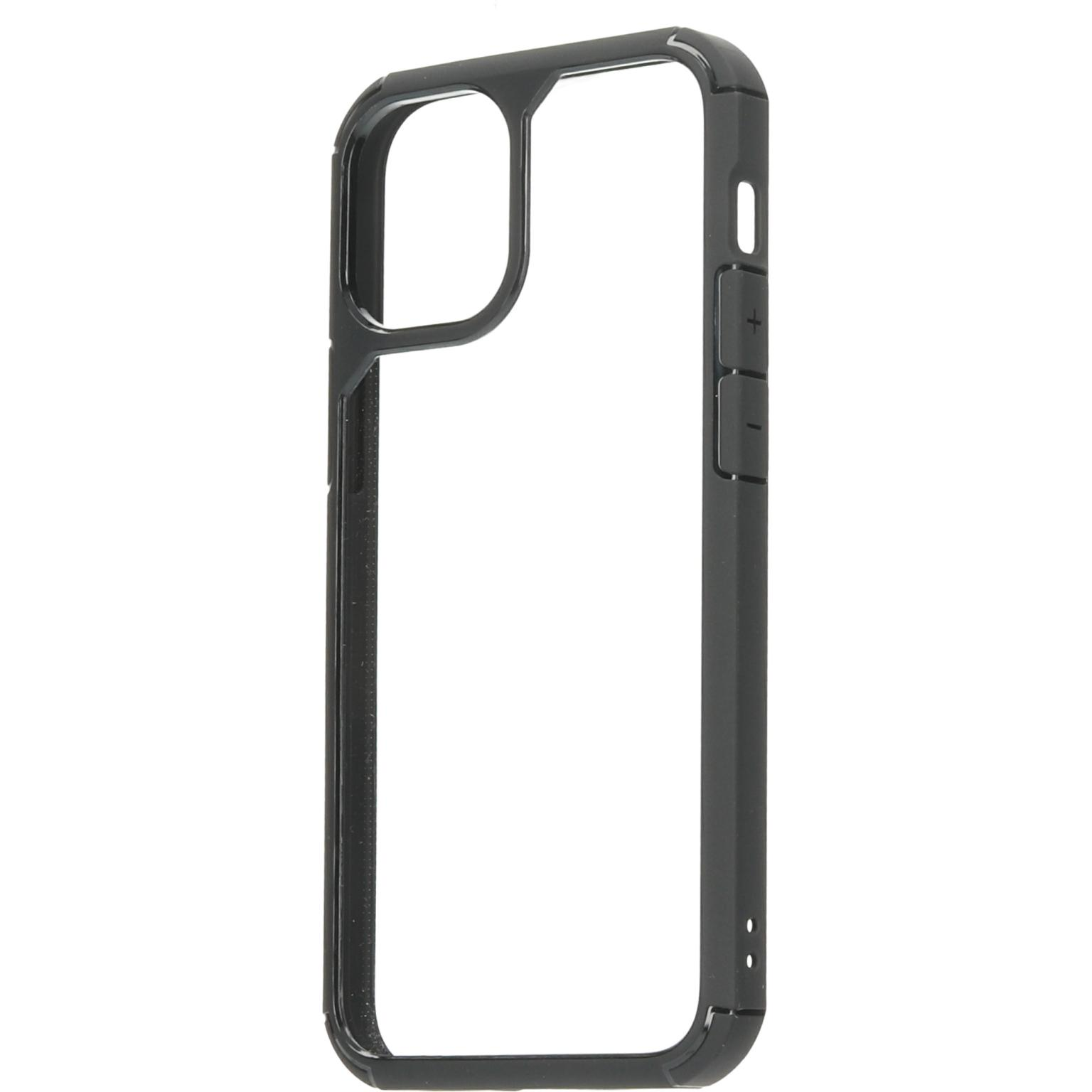 Black phone case. The case is transparent in the middle. The camera section is visible.