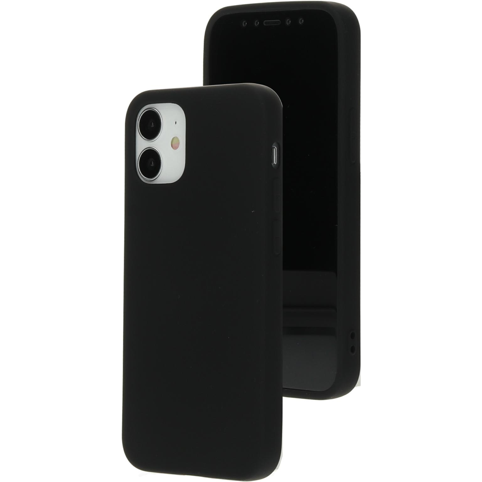 Two black phone cases. One is on a phone.
