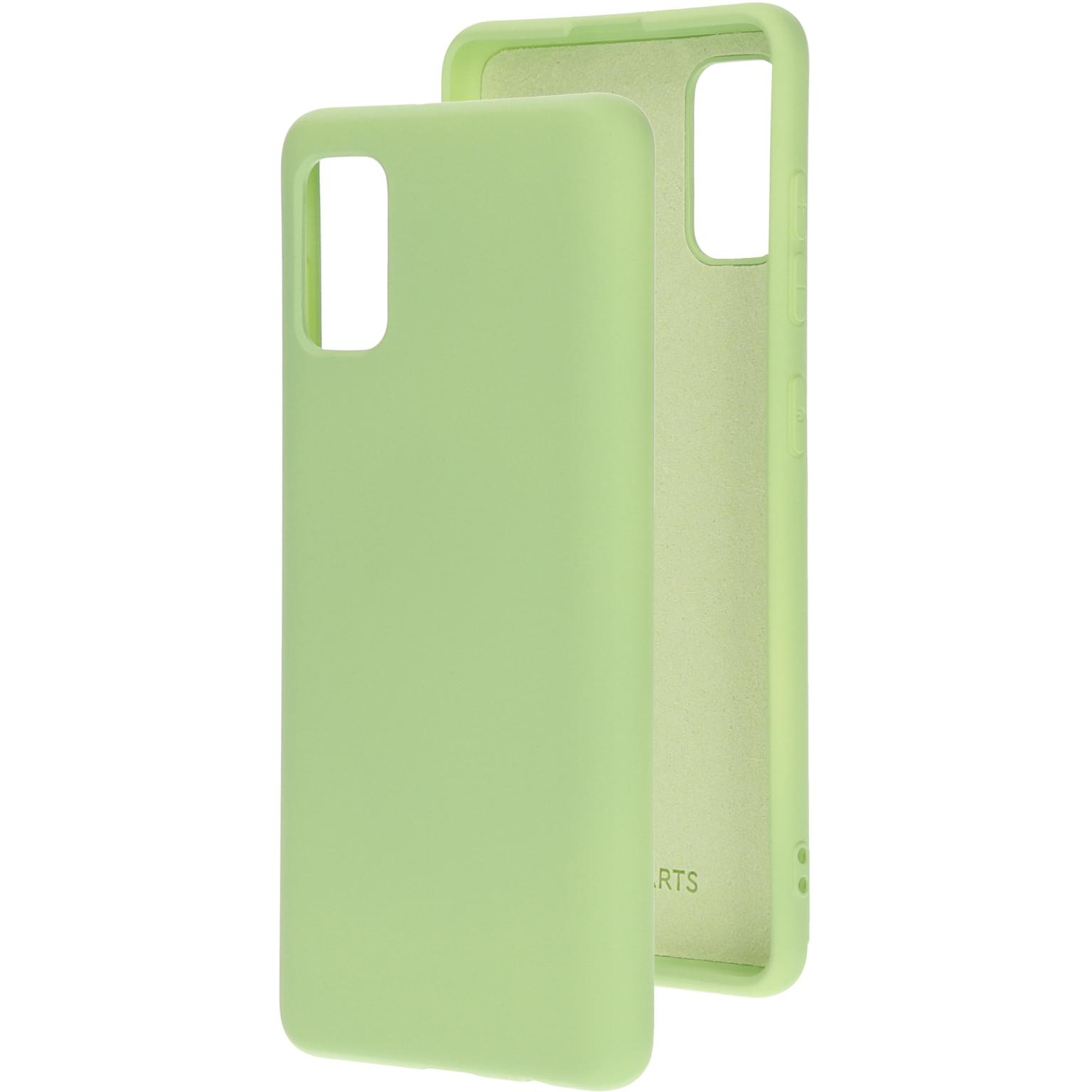 Twee lichtgroene telefoonhoesjes. Eén is open.