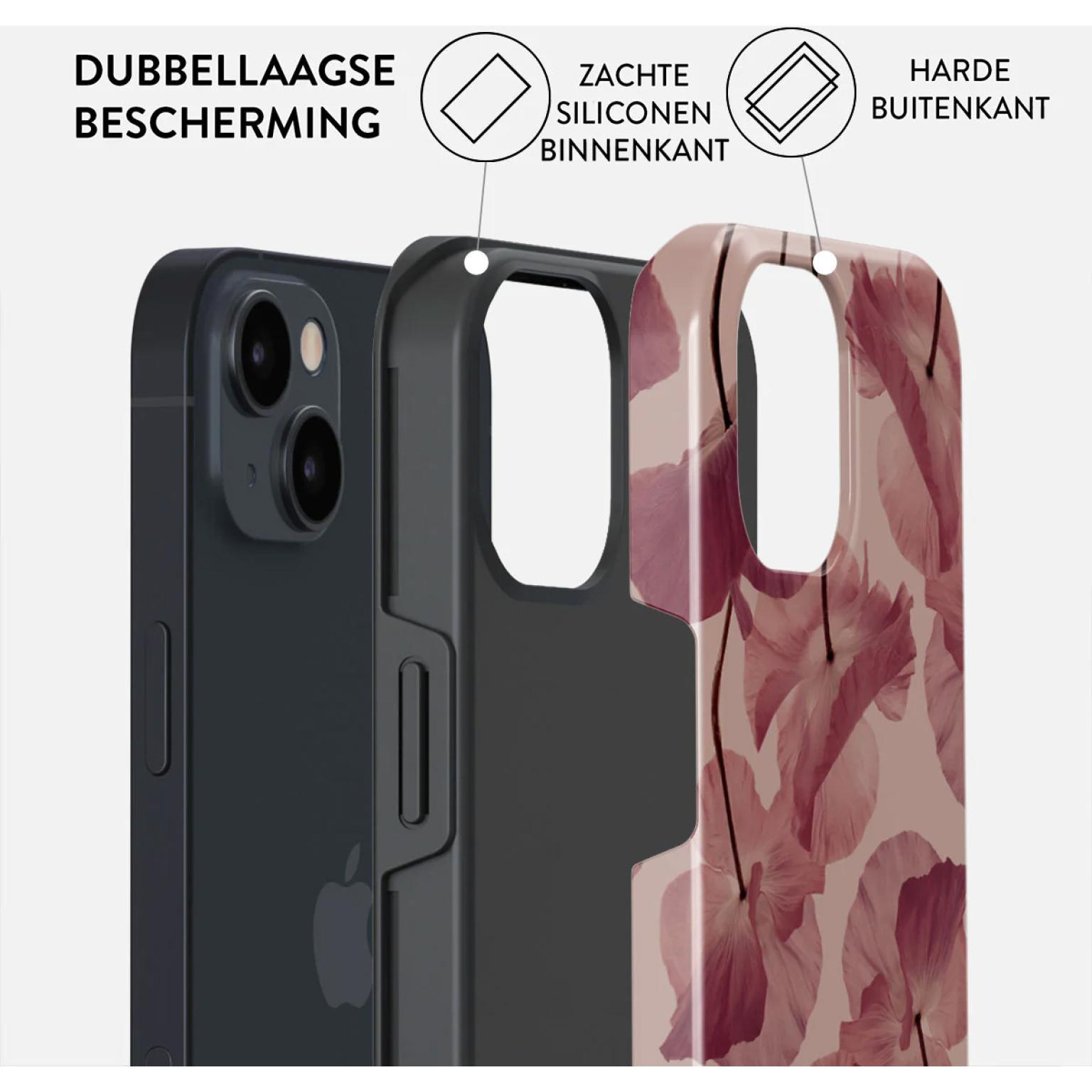 Phone case showing layered protection. The layers include a soft silicone and a hard outer shell.