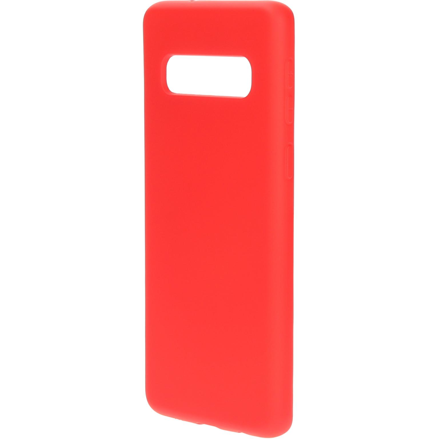 Een effen rood telefoonhoesje. Geen logo of ontwerp zichtbaar.