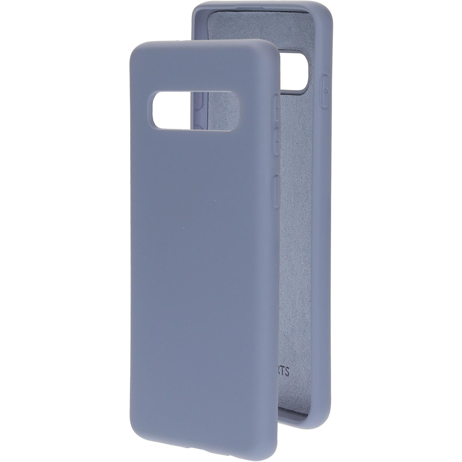 Twee lichtblauwe telefoonhoesjes, één met de binnenkant zichtbaar, beide op een witte achtergrond.
